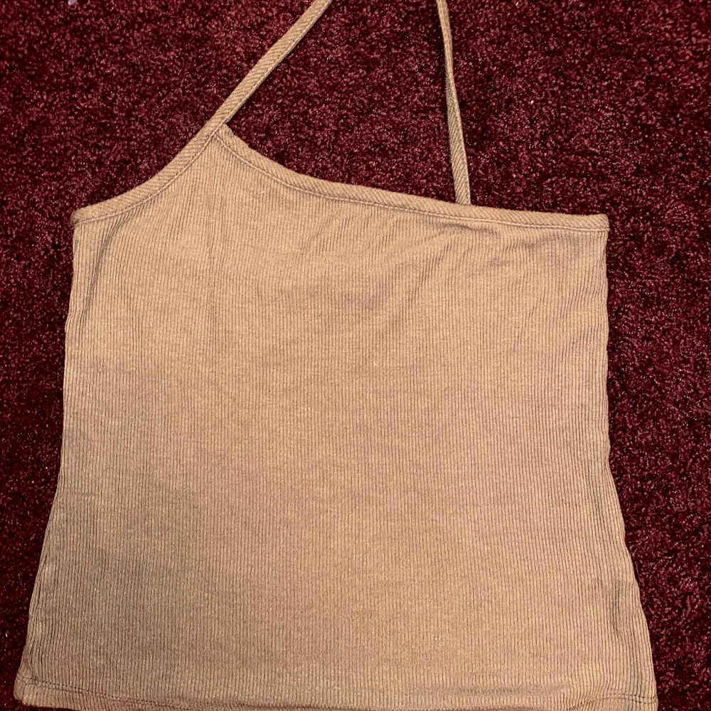 Olive Green One Shoulder Strap Tank Top Army Nordstrom Stretch Athletic M Medium